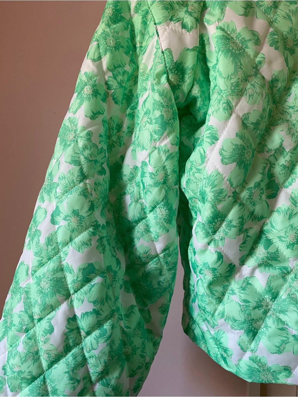 Mint floral quilted jacket- Lisa says Gah - Picture 4 of 4